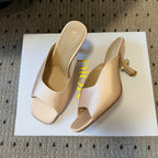 DIOR CD TRIBALES PUMPS IN BEIGE SATIN AND CALFSKIN