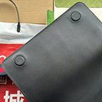 GUCCI OPHIDIA MEDIUM MESSENGER FLAP BAG 27 IN DARK GREY AND BLACK CALFSKIN