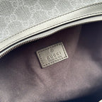 GUCCI BACKPACK 44 IN GRAY MONOGRAM CANVAS AND BLACK LEATHER TRIM