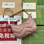 GUCCI MARMONT SHOULDER BAG 26 IN NUDE PINK CALFSKIN