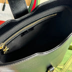 GUCCI MINI BUCKET SHOULDER BAG 20 IN BLACK CALFSKIN GOLD HARDWARE