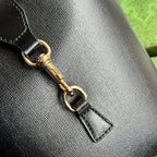 GUCCI MINI BUCKET SHOULDER BAG 20 IN BLACK CALFSKIN GOLD HARDWARE