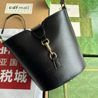 GUCCI MINI BUCKET SHOULDER BAG 20 IN BLACK CALFSKIN GOLD HARDWARE