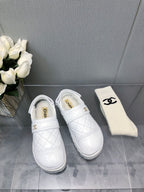 CHANEL CHUNKY PLATFORM SHEARLING SLIPPER WHITE LAMBSKIN