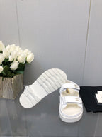 CHANEL DAD SANDAL WHITE LAMBSKIN