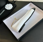CHANEL Double Strap Chunky Heel Mary Jane Shoes White Black