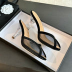 CHANEL Double C High Heel Black Lambskin