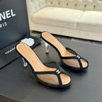 CHANEL Double C High Heel Black Lambskin