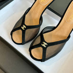 CHANEL Double C High Heel Black Lambskin