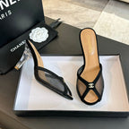 CHANEL Double C High Heel Black Lambskin