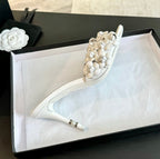 CHANEL Little Camellia World Thin High Heels White Lambskin