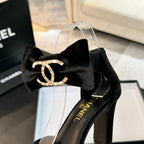 CHANEL HIGH MARRY JANE IN BLACK VELVET