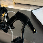 CHANEL HIGH MARRY JANE IN BLACK VELVET