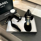 CHANEL HIGH MARRY JANE IN BLACK VELVET