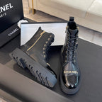 CHANEL ANKLE BOOTS IN BLACK LAMBSKIN