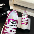 CHANEL BIG-HEAD COOKIE SHOES IN MAGENTA PURPLE LAMBSKIN