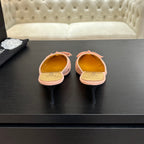 CHANEL HIGH HEEL MULE 65 MM IN LIGHT PINK SUEDE