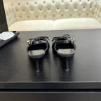 CHANEL HIGH HEEL SLINGBACKS 65 MM IN BLACK WITH SNAKESKIN PATTERN LAMBSKIN