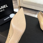 CHANEL HIGH HEEL PUMP 65 MM IN FLAX YELLOW LAMBSKIN