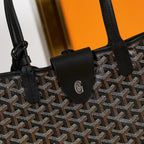 SAINT LOUIS PM 34 IN BLACK GOYARDINE CANVAS AND CALFSKIN