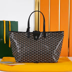 SAINT LOUIS PM 34 IN BLACK GOYARDINE CANVAS AND CALFSKIN