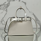 PRADA TOTE BAG WITH BELT 32 IN WHITE IMPORTED CALFSKIN