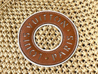 LOUIS VUITTON ONTHEGO MM 37 IN BEIGE WOVEN RAFFIA WITH LEATHER DETAILING