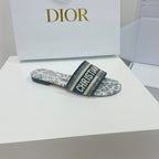 DIOR CD Mule Dway Slide 10mm Multi Motifs Style 3