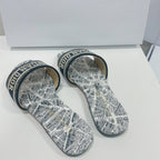 DIOR CD Mule Dway Slide 10mm Multi Motifs Style 3