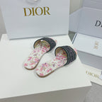 DIOR CD Mule Dway Slide 10mm Multi Motifs Style 2