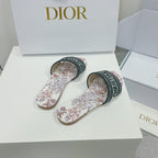 DIOR CD Mule Dway Slide 10mm Multi Motifs Style 1