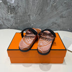 HERMES CHYPRE SANDAL CARAMEL CALFSKIN UNIQUE