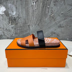 HERMES CHYPRE SANDAL CARAMEL CALFSKIN UNIQUE