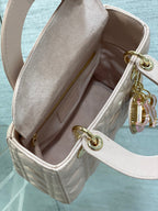 DIOR LADY MINI BAG 20 IN LIGHT PINK LAMBSKIN