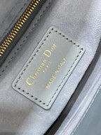 DIOR LADY MINI BAG 20 IN CERULEAN BLUE LAMBSKIN
