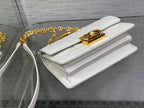 DIOR MINI 20 ANGE BAG IN WHITE MACROCANNAGE LAMBSKIN
