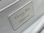 DIOR MINI 20 ANGE BAG IN WHITE MACROCANNAGE LAMBSKIN