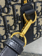 DIOR GROOVE 20 BAG IN BLACK MIX BEIGE OBLIQUE MONOGRAM JACQUARD