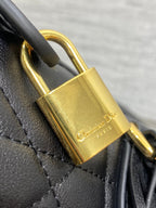 DIOR GROOVE MINI 20 BAG IN BLACK LAMBSKIN