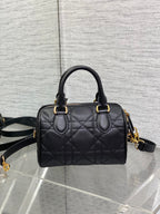 DIOR GROOVE MINI 20 BAG IN BLACK LAMBSKIN