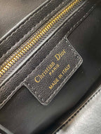 DIOR GROOVE MINI 20 BAG IN BLACK LAMBSKIN