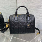 DIOR GROOVE 25 BAG IN BLACK LAMBSKIN
