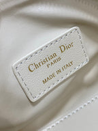 DIOR GROOVE MINI 17 BAG IN WHITE CREAM LAMBSKIN