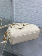 DIOR GROOVE MINI 17 BAG IN WHITE CREAM LAMBSKIN