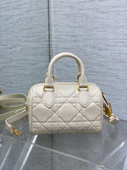 DIOR GROOVE 20 BAG IN WHITE CREAM LAMBSKIN