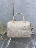 DIOR GROOVE 25 BAG IN WHITE CREAM LAMBSKIN