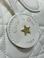 DIOR GROOVE 25 BAG IN WHITE CREAM LAMBSKIN