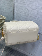 DIOR GROOVE 25 BAG IN WHITE CREAM LAMBSKIN