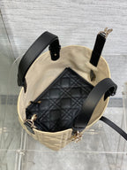 DIOR ALWAYS MINI 23 BAG IN IVORY TAN MACROCANNAGE CALFSKIN