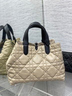 DIOR ALWAYS MINI 28 BAG IN IVORY TAN MACROCANNAGE CALFSKIN